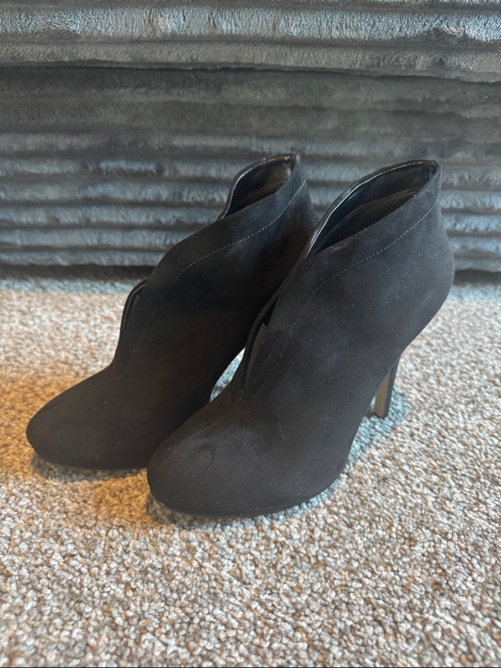 Apt. 9 Black Suede High Heel Ankle Booties